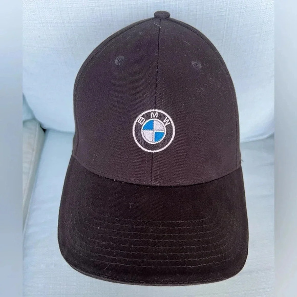 NWT- BMW Dad Hat Cap Strapback Black Sz OS - Picture 2 of 7
